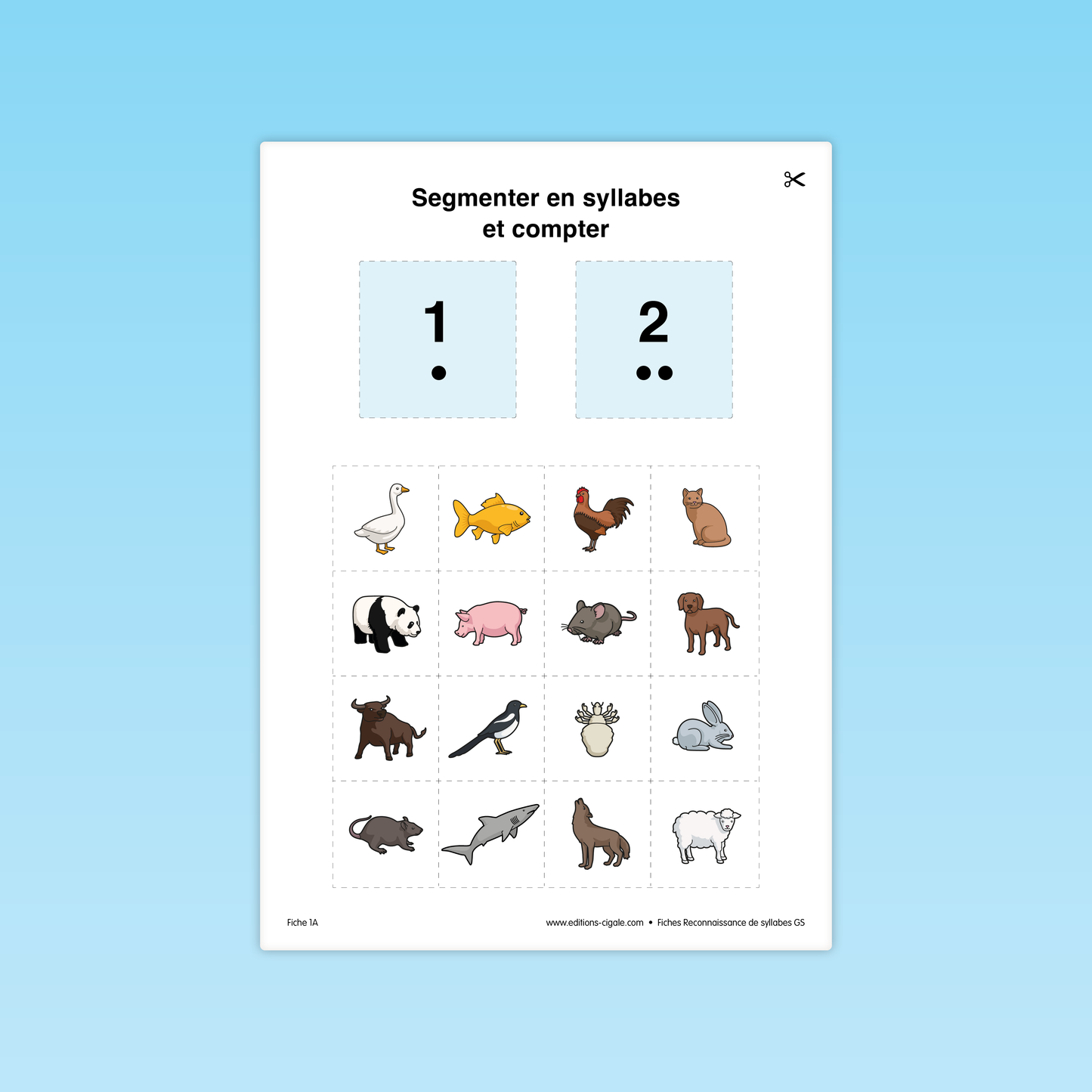 30 fiches Reconnaissance de syllabes GS