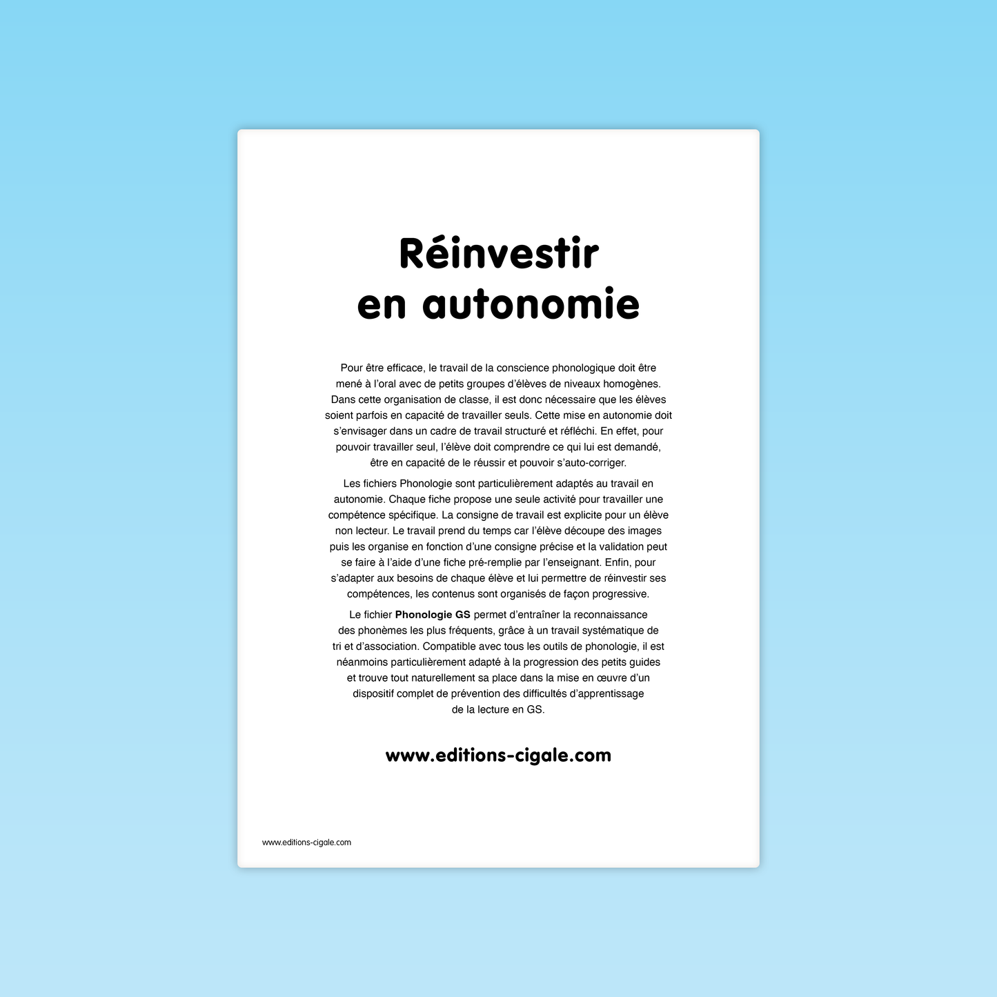 30 fiches Reconnaissance de phonèmes GS