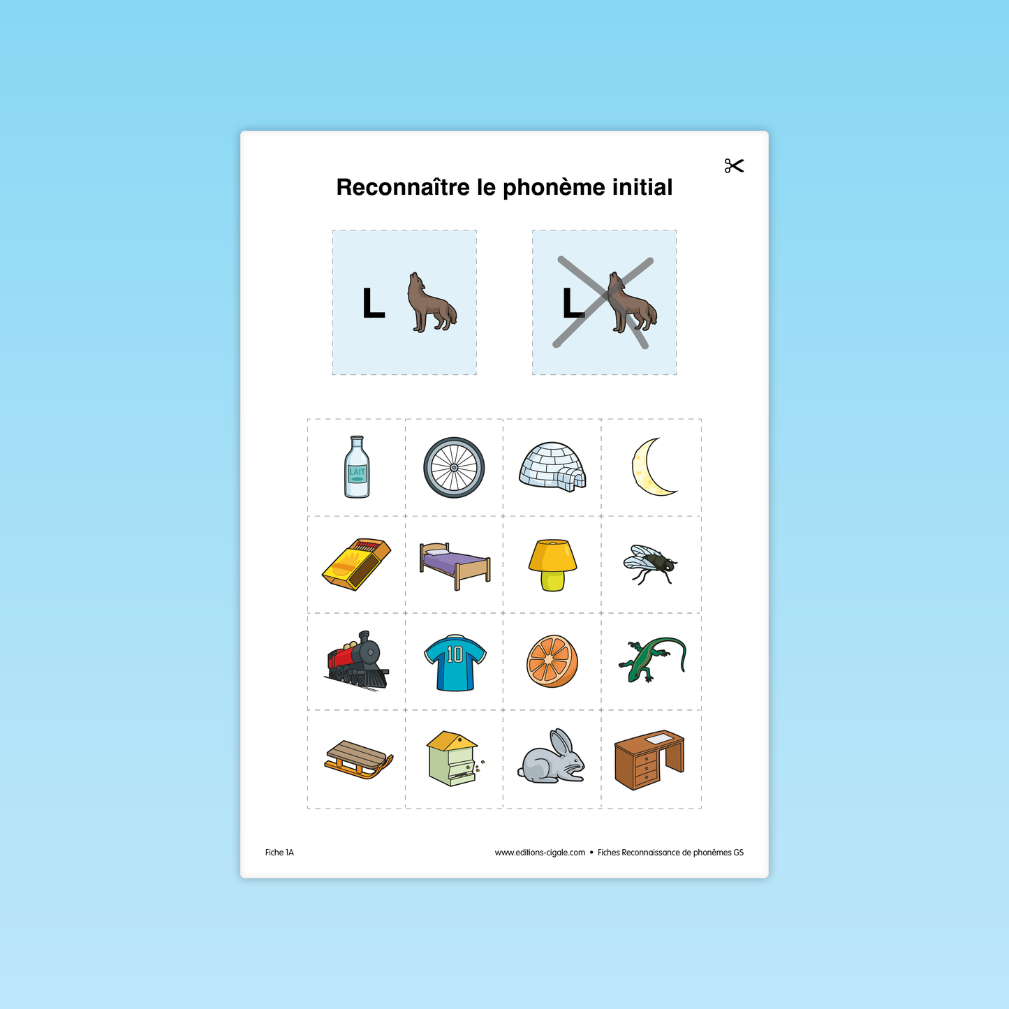 30 fiches Reconnaissance de phonèmes GS