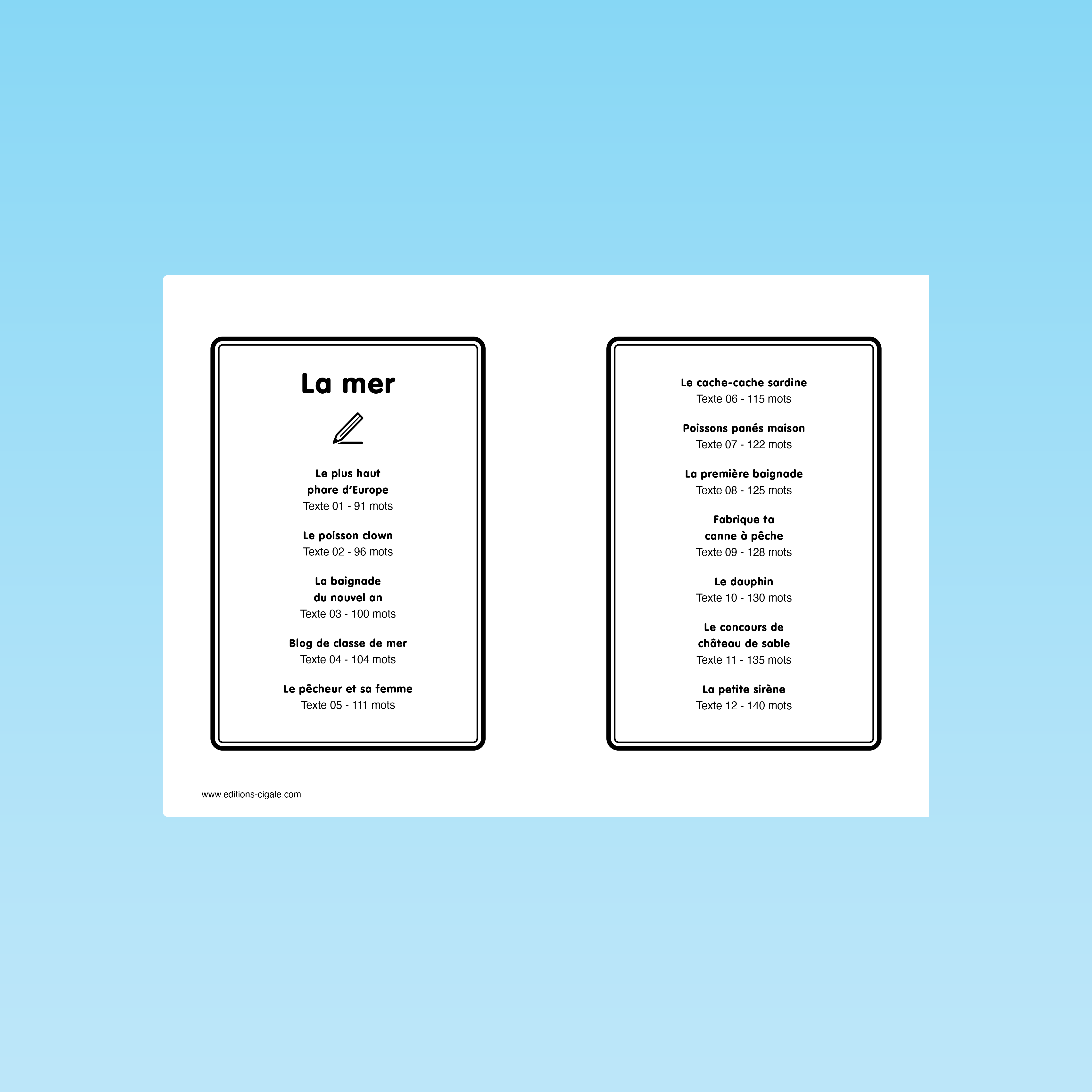12 textes La mer
